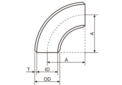 90度长半径弯头