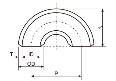 180度短半径弯头